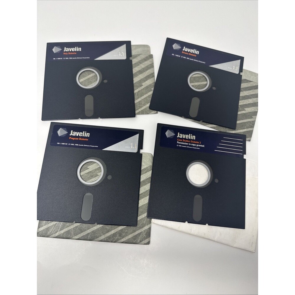 JAVELIN Version 1.1 Financial Planning Software 1985 5.25" Disks - 4 Diskettes